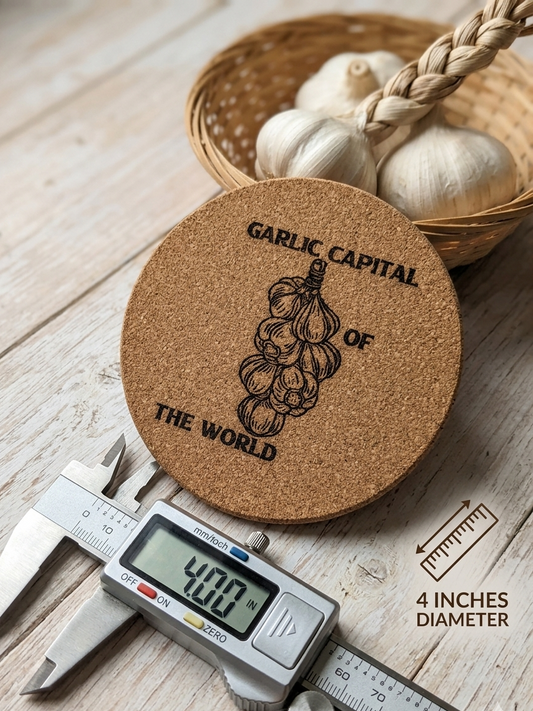 Gilroy California themed Cork Coaster